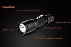 Fenix TK16 Tactical Flashlight - 1000 Lumens Infographic Details