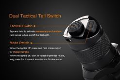 Fenix TK16 Tactical Flashlight - 1000 Lumens Infographic Switch