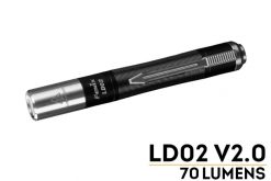Fenix LD02 V2.0 EDC LED Penlight with UV Lighting - 70 Lumens Front Side Angled With Title