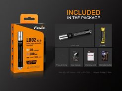 Fenix LD02 V2.0 EDC LED Penlight with UV Lighting - 70 Lumens Infographic 12