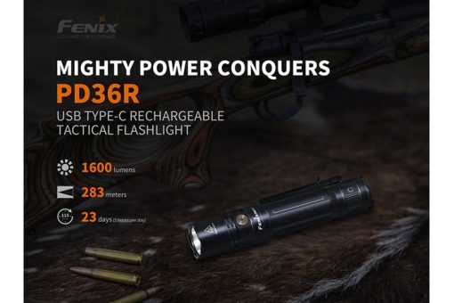 Fenix PD36R Flashlight - 1600 Lumens Infographic 10