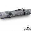 Fenix PD35 V2.0 Digital Camo Edition Tactical Flashlight - 1000 Lumens Front Side Angled With Title