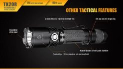 Fenix TK20R Rechargeable LED Tactical Flashlight - 1000 Lumens Infographic 12