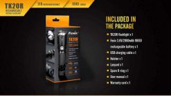 Fenix TK20R Rechargeable LED Tactical Flashlight - 1000 Lumens Infographic 18