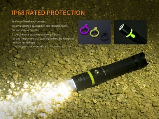 Fenix UC30 LED Rechargeable Flashlight - 1000 Lumens Infographic 1