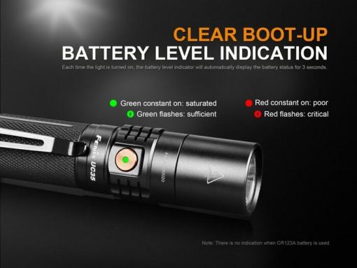 Fenix UC35 V2.0 LED Rechargeable Flashlight - 1000 Lumens Infographic 7