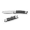 LionSteel BestMan M390 Blade Carbon Fiber Handle Front Side Open and Front Side Closed