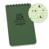 Rite in the Rain Top Spiral Notebook 3x5 - OD Green Front Side Closed