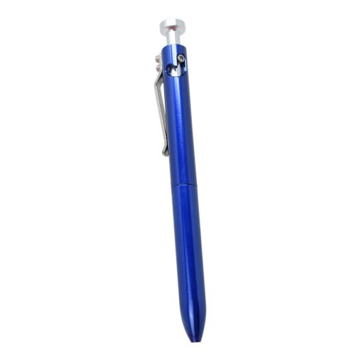Karas Bolt V2 Pen - Aluminum Blue Front Side Vertical