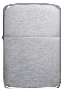 Zippo - Brushed Chrome 1941 Replica Lighter Front Side Closed