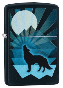 Zippo - Wolf and Moon Lighter Front Side Closed