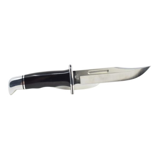 Buck Knives 119 Fixed 420HC Clip Point Blade - Nickel/Ebony Back Side