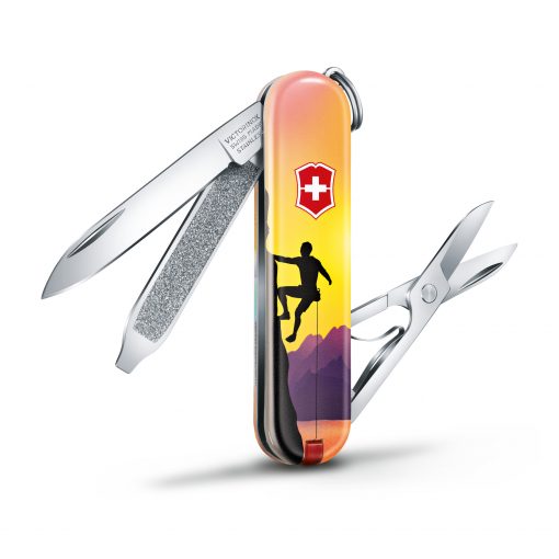 Victorinox Limited Edition 2020 Classic SD - Climb High Front Side All Open Vertical