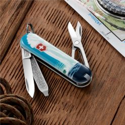 Victorinox Limited Edition 2019 Classic SD - Yellowstone Front Side All Open On Ground