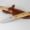 LionSteel B35 Sleipner Steel Blade Olive Wood Handle With and Without Sheath