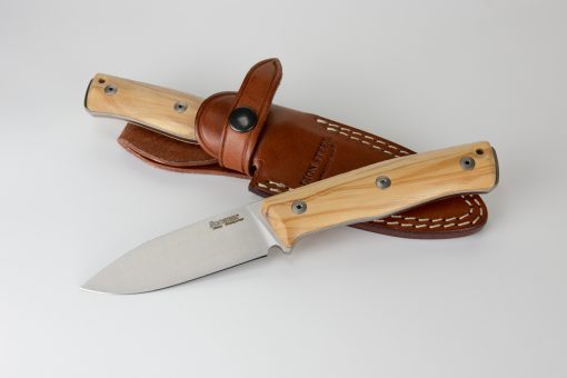 LionSteel B35 Sleipner Steel Blade Olive Wood Handle With and Without Sheath