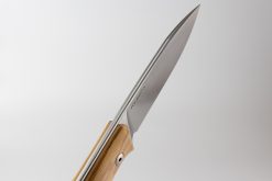 LionSteel B35 Sleipner Steel Blade Olive Wood Handle Top