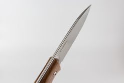 A LionSteel B35 Sleipner Steel Blade Santos Wood Handle on a white background.