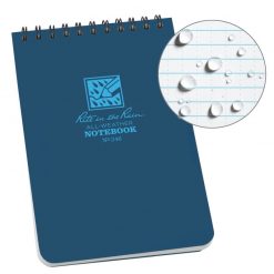 Rite in the Rain Top Spiral Notebook 4x6 - Blue Front Side Closed