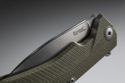 LionSteel KUR Sleipner Steel Blade Green G10 Handle Front Side Closed