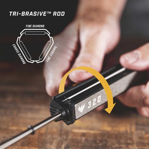 Work Sharp - Precision Adjust Sharpener with Tri-Brasive Tribrasive