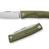 LionSteel Thrill Aluminum M390 Blade Green Aluminum Handle SlipJoint Knife Front Side Open and Back Side Closed