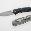 LionSteel T.R.E. M390 Blade Black G10/Titanium Handle Front Side Open and Back Side Closed