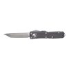 Microtech UTX-85 T/E Apocalyptic Blade OTF Automatic Knife Apocalyptic Black Handle Front Side Open