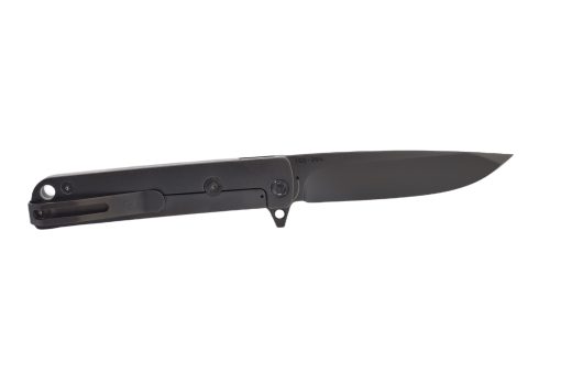 Medford M-48 Magnus Edged S35VN Black PVD Blade Black Aluminum/Black PVD Titanium Handle Back Side Open