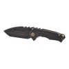 Medford Praetorian Genesis T Black PVD S35VN Tanto Blade Black PVD Handles With Bronze Pinstriping with a white background.