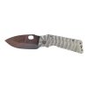 Medford Fat Daddy S35VN Drop Point Blade Silver Predator Titanium Handle that is on a white surface.