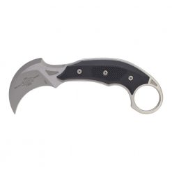 Microtech Bastinelli Iconic Karambit M390 Fixed Blade Black G-10 Handle Front Side