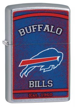 Zippo - NFL Buffalo Bills Design Lighter Front Side Closed Angled