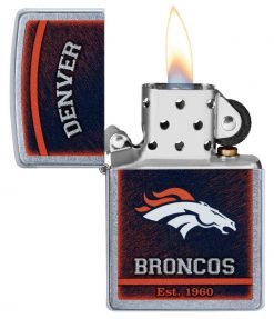 Zippo - NFL Denver Broncos Design Lighter Front Side Open