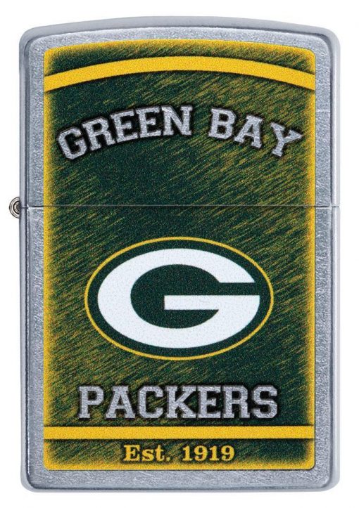 Zippo - NFL Green Bay Packers Design Lighter Front Side Closed