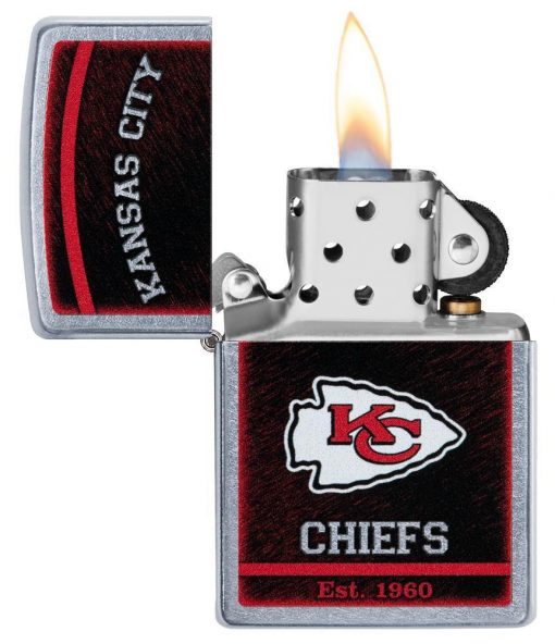 Zippo - NFL Kansas City Chiefs Design Lighter Front Side Open