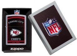 Zippo - NFL Kansas City Chiefs Design Lighter Front Side Closed in Box