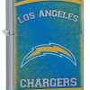 Zippo - NFL Los Angeles Chargers Design Lighter Front Side Closed Angled