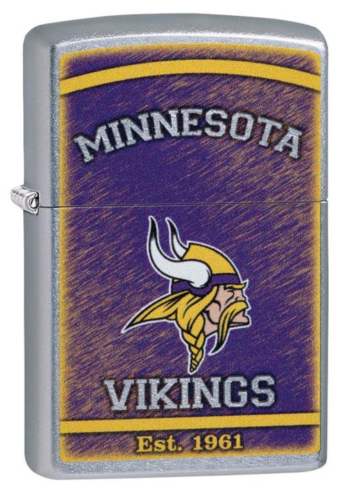 Zippo - NFL Minnesota Vikings Design Lighter Front Side Angled