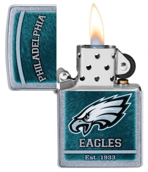 Zippo - NFL Philadelphia Eagles Design Lighter Front Side Open