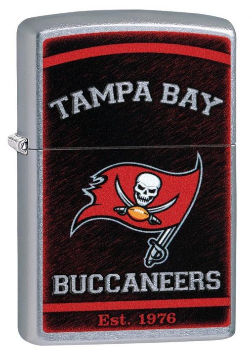 Zippo - NFL Tampa Bay Buccaneers Design Lighter Front Side Closed Angled