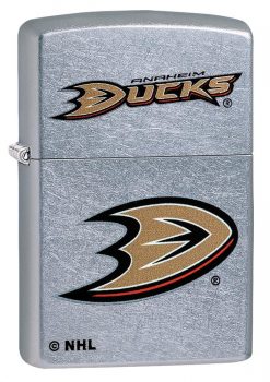 Zippo - Anaheim Ducks Design Lighter Front Side Closed Angled