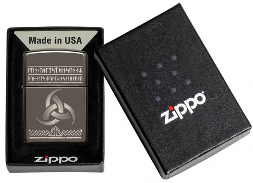 Zippo - Odin Design Lighter Front Side Closed In Box