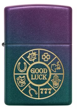 Zippo - Lucky Symbols Design Lighter Front Side Closed