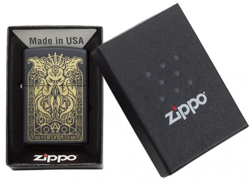 Zippo - Monster Design Lighter Front Side Closed in Box