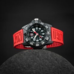Luminox 24mm Cut-To-Fit Strap - Red On Watch Horizontal