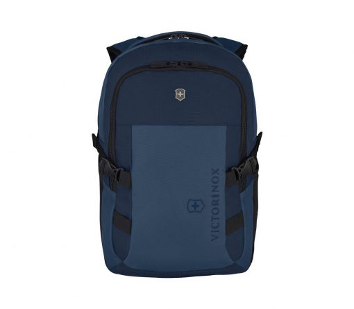 A Victorinox - VX Sport EVO Compact Backpack - Blue with a logo on it.
