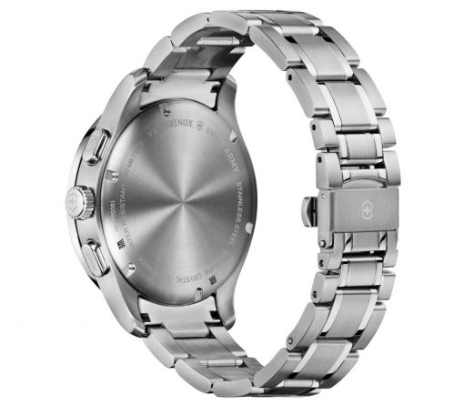 Victorinox - Alliance Sport Chronograph - Stainless Steel Strap Back Side Closed Angled Left