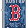 Zippo -MLB Boston Red Sox Design Lighter Front Side Closed Angled