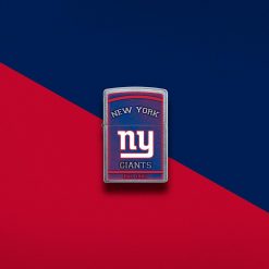 Zippo - NFL New York Giants Design Lighter Front Side Closed With Color Background